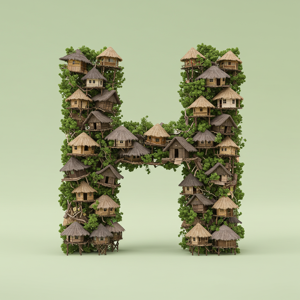 Hut — letter H (variant 2)