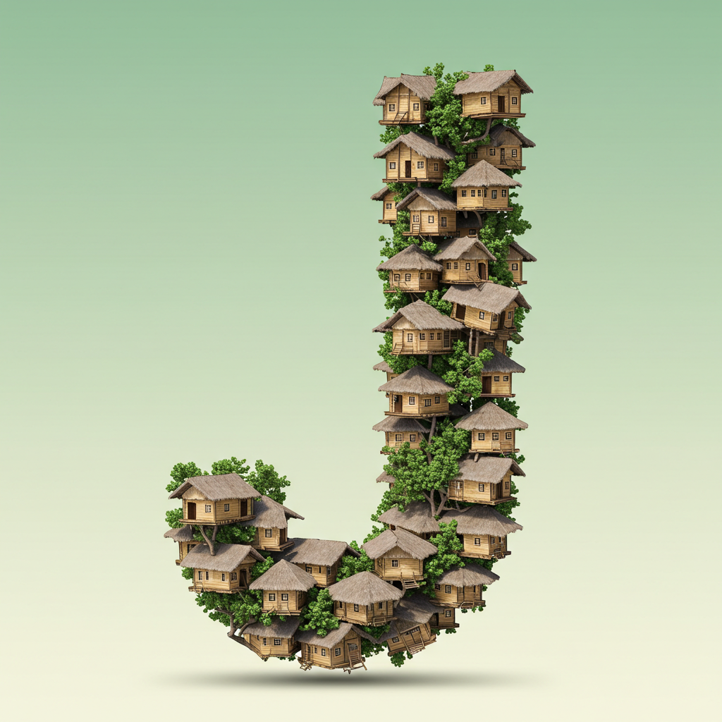 Hut — letter J (variant 2)