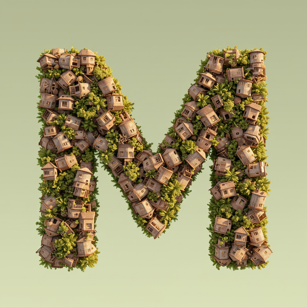 Hut — letter M (variant 2)