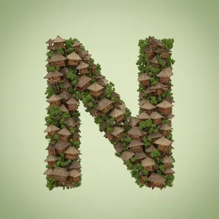 Hut — letter N
