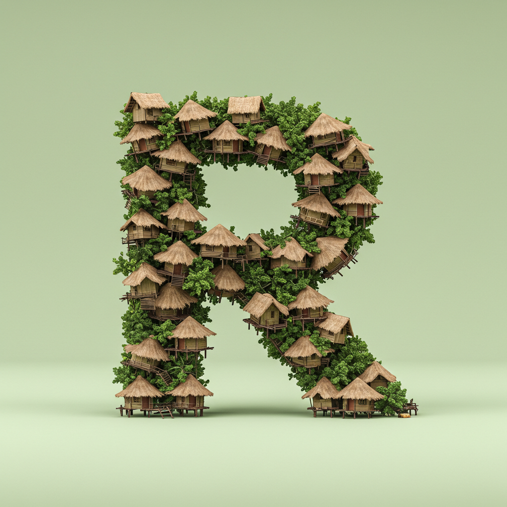 Hut — letter R (variant 2)