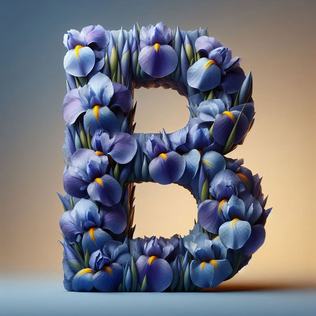 Iris 2 — letter B (variant 2)