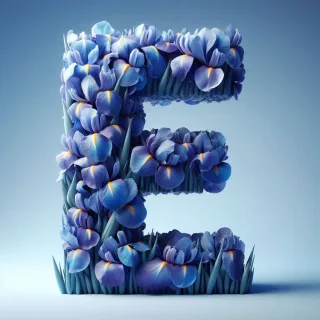 Iris 2 — letter E (variant 2)