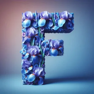 Iris 2 — letter F (variant 2)