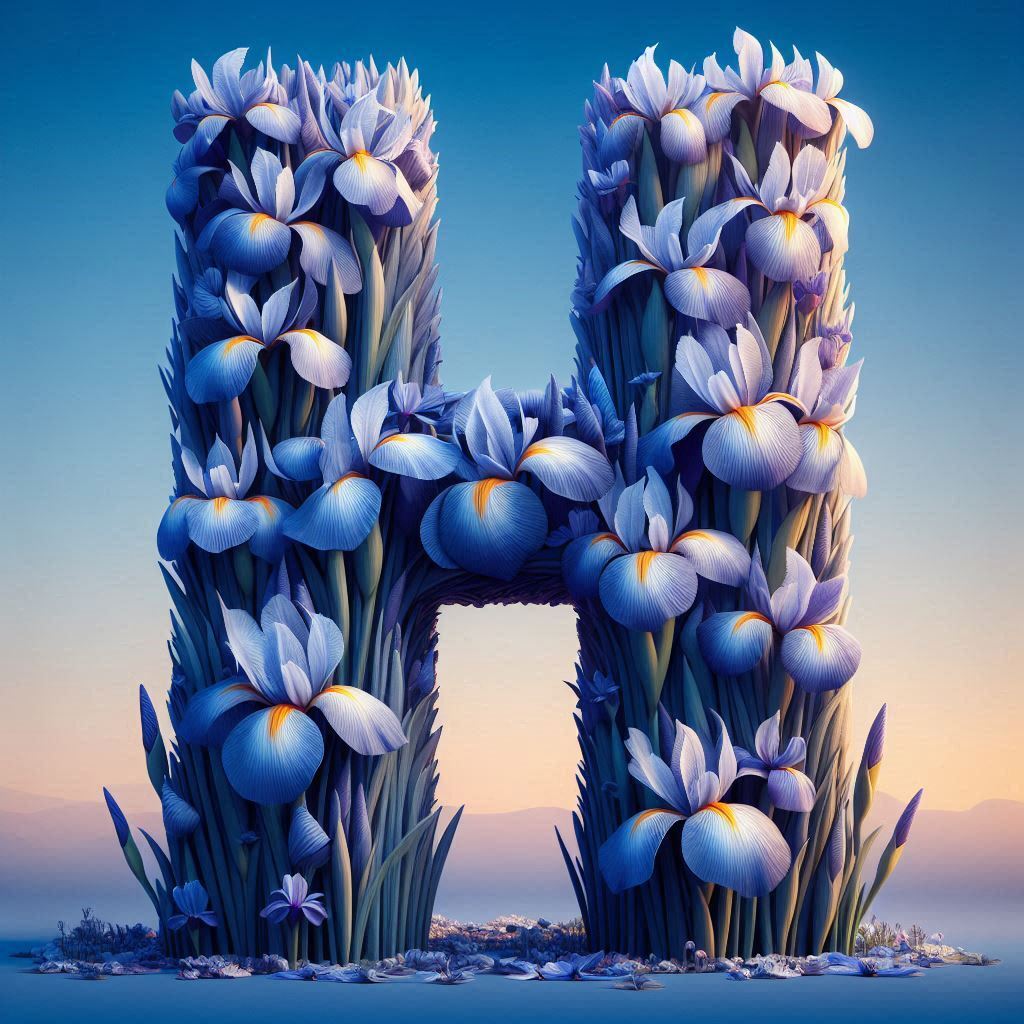 Iris 2 — letter H (variant 2)