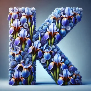 Iris 2 — letter K (variant 2)