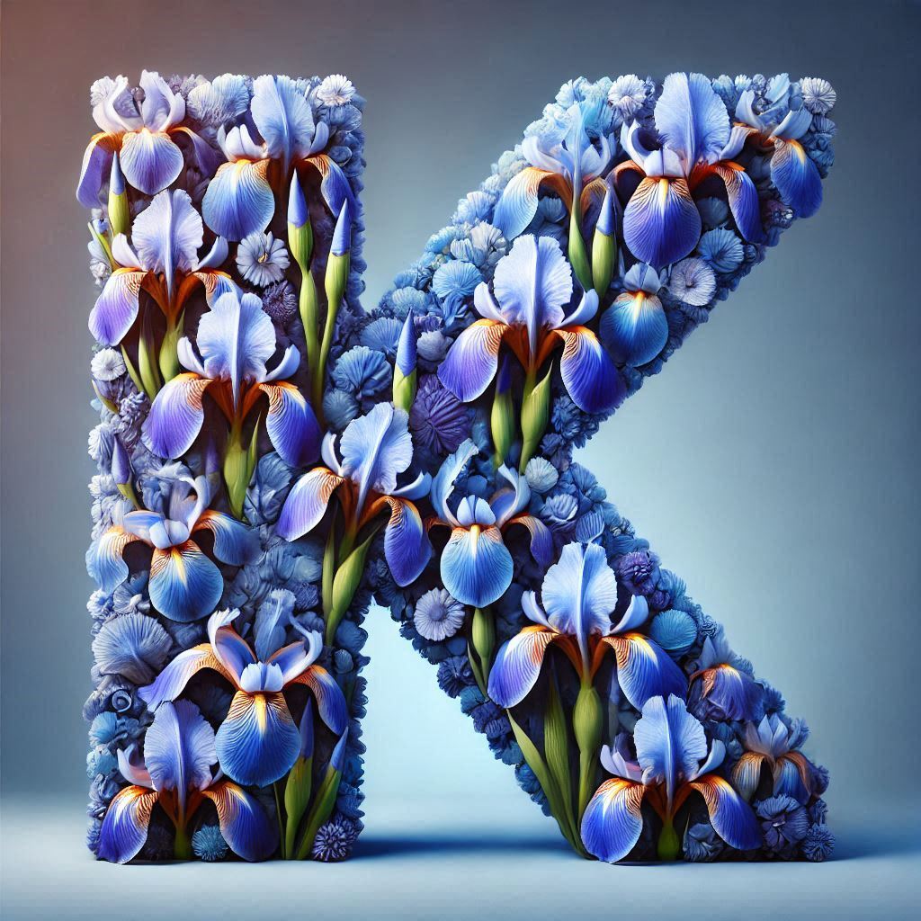Iris 2 — letter K (variant 2)