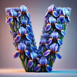 Iris 2 — letter V (variant 2)
