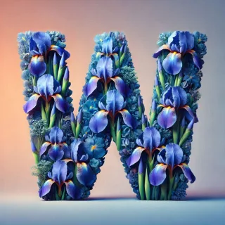 Iris 2 — letter W (variant 2)
