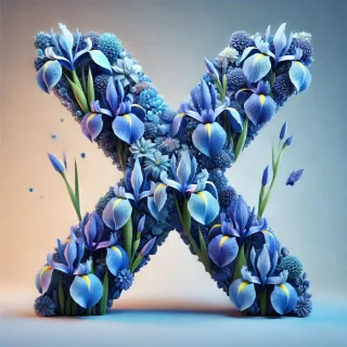 Iris 2 — letter X (variant 2)