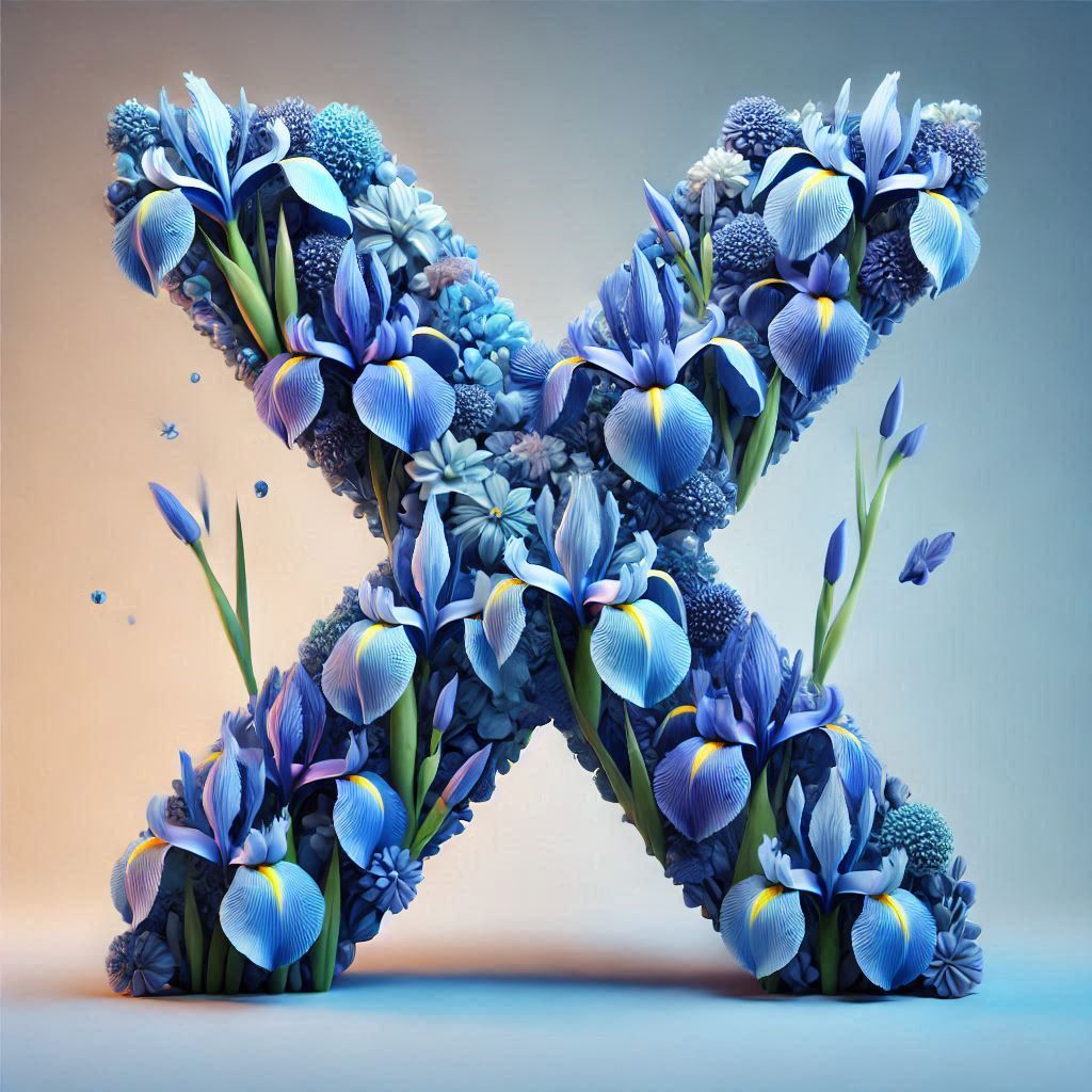 Iris 2 — letter X (variant 2)