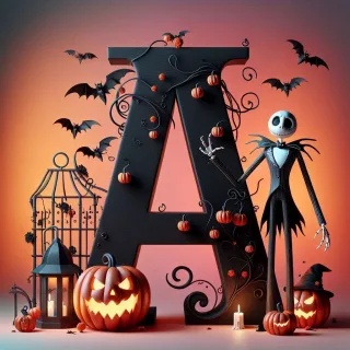 Jack Skellington — letter A (variant 2)
