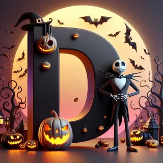Jack Skellington — letter D (variant 2)