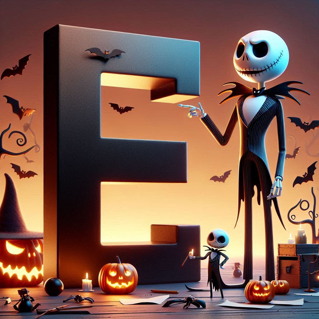 Jack Skellington — letter E (variant 2)