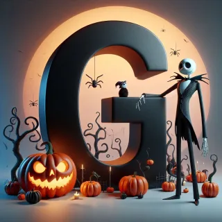Jack Skellington — letter G (variant 2)