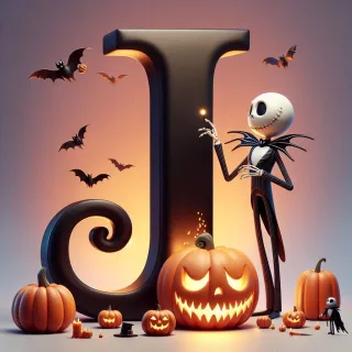 Jack Skellington — letter J (variant 2)