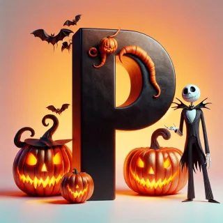 Jack Skellington — letter P