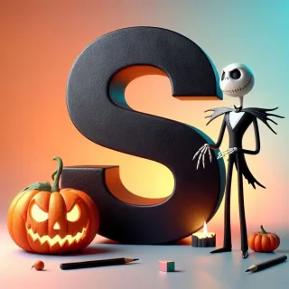 Jack Skellington — letter S (variant 2)