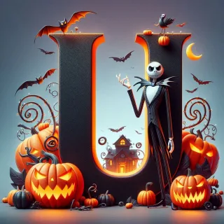 Jack Skellington — letter U (variant 2)