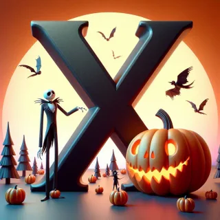 Jack Skellington — letter X