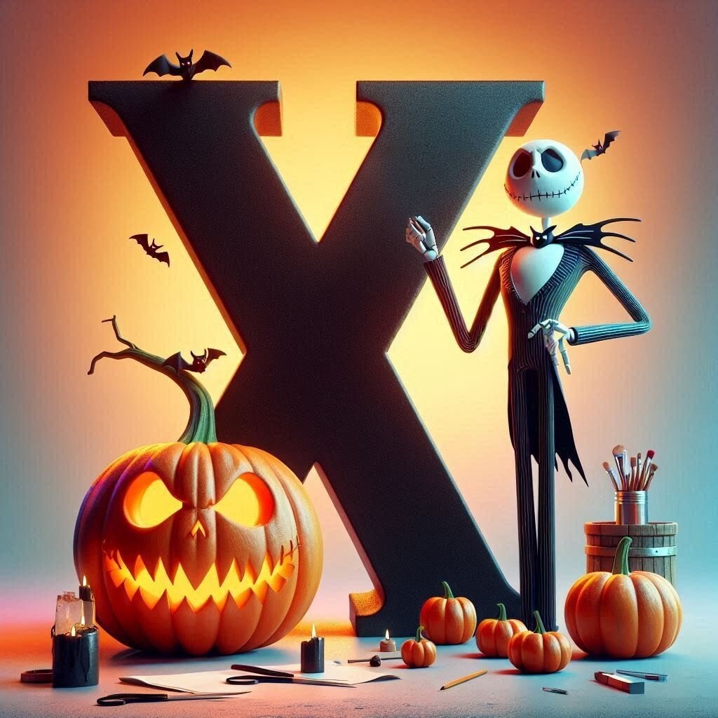 Jack Skellington — letter X (variant 2)