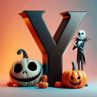 Jack Skellington — letter Y