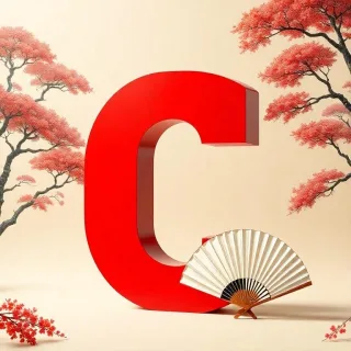 Japanese fan — letter C