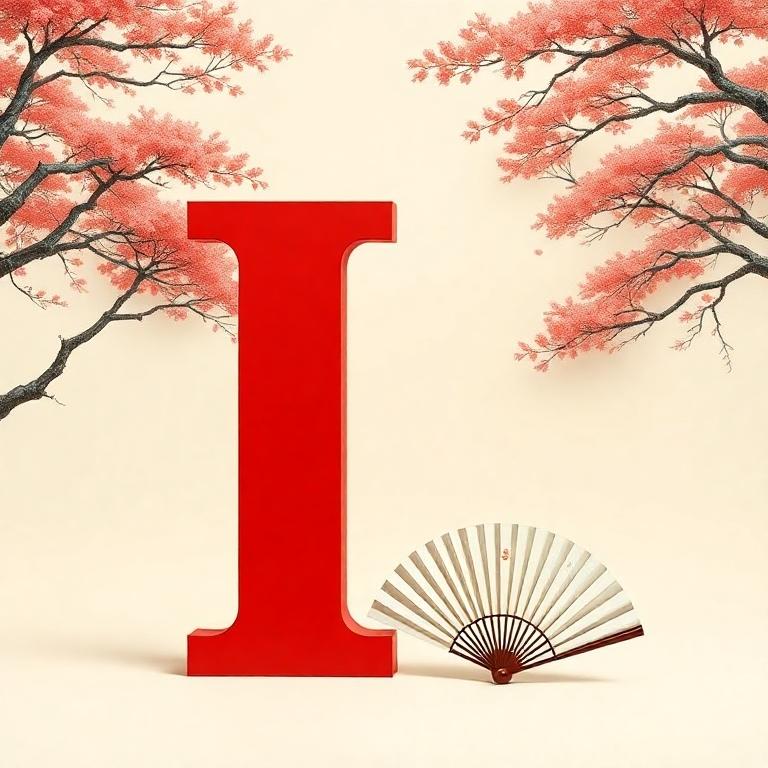 Japanese fan — letter I