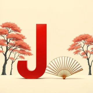 Japanese fan — letter J