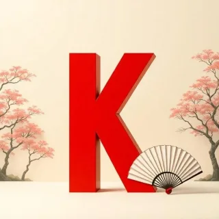 Japanese fan — letter K