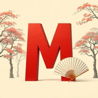 Japanese fan — letter M
