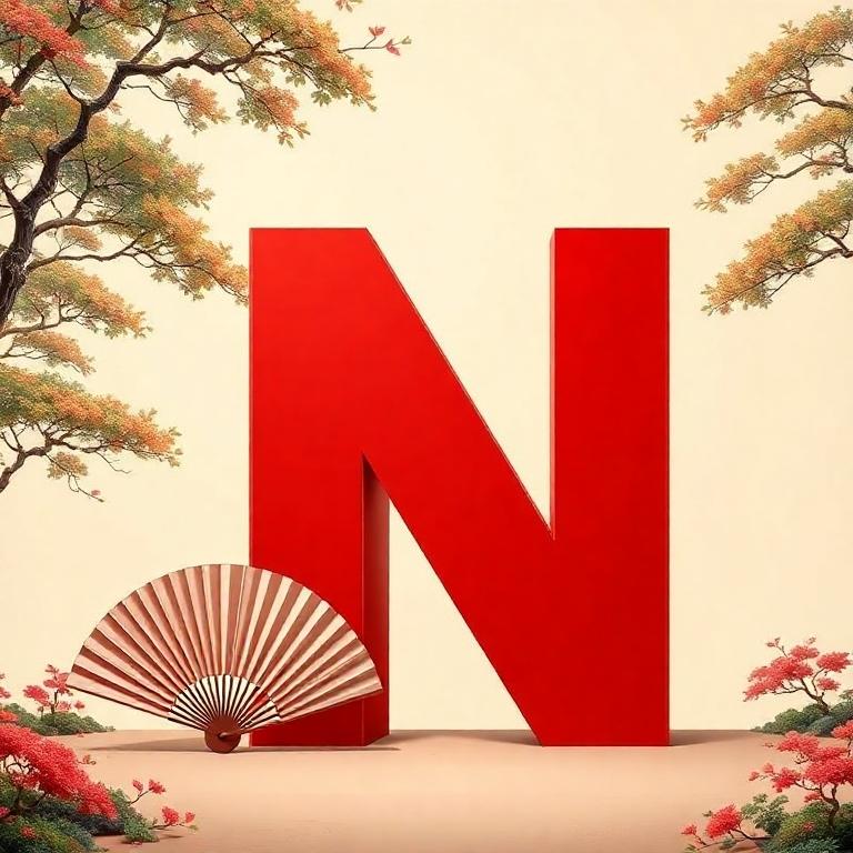 Japanese fan — letter N