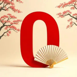 Japanese fan — letter O