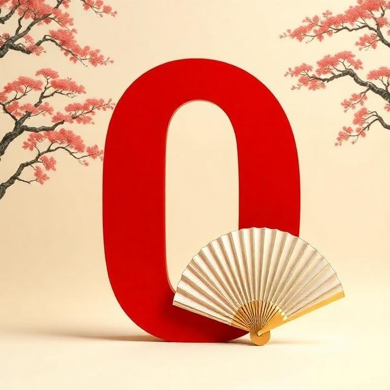 Japanese fan — letter O