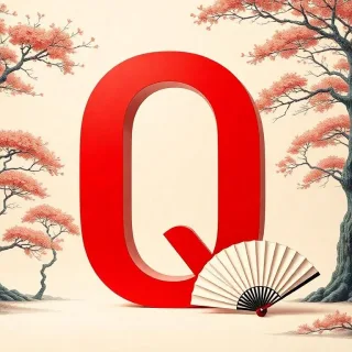 Japanese fan — letter Q