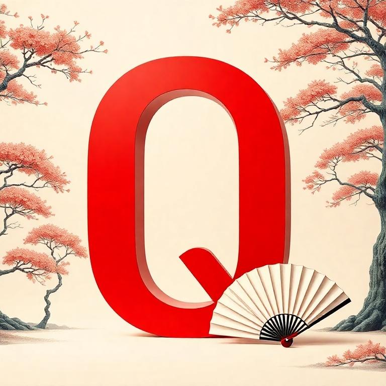 Japanese fan — letter Q