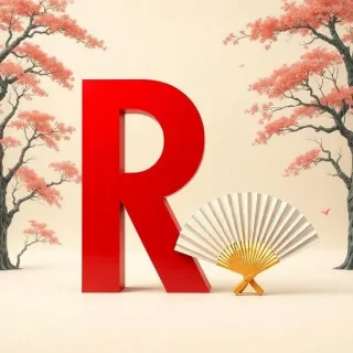 Japanese fan — letter R