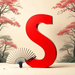 Japanese fan — letter S