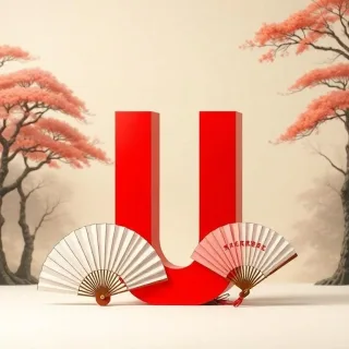 Japanese fan — letter U