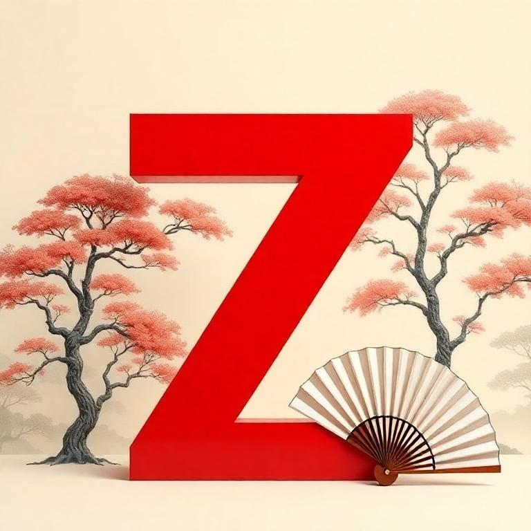 Japanese fan — letter Z