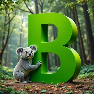 Koala bear — letter B