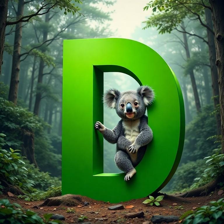 Koala bear — letter D