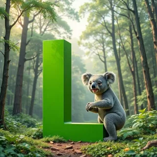 Koala bear — letter L