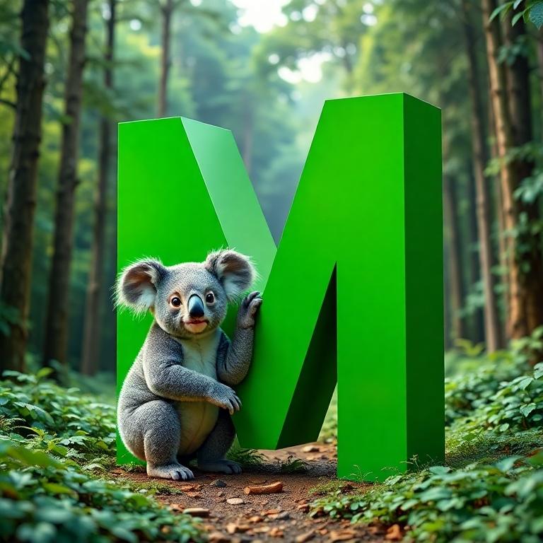 Koala bear — letter M