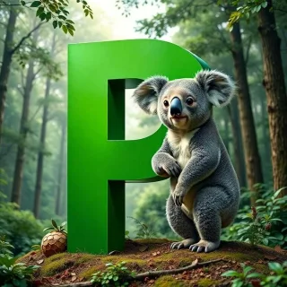 Koala bear — letter P