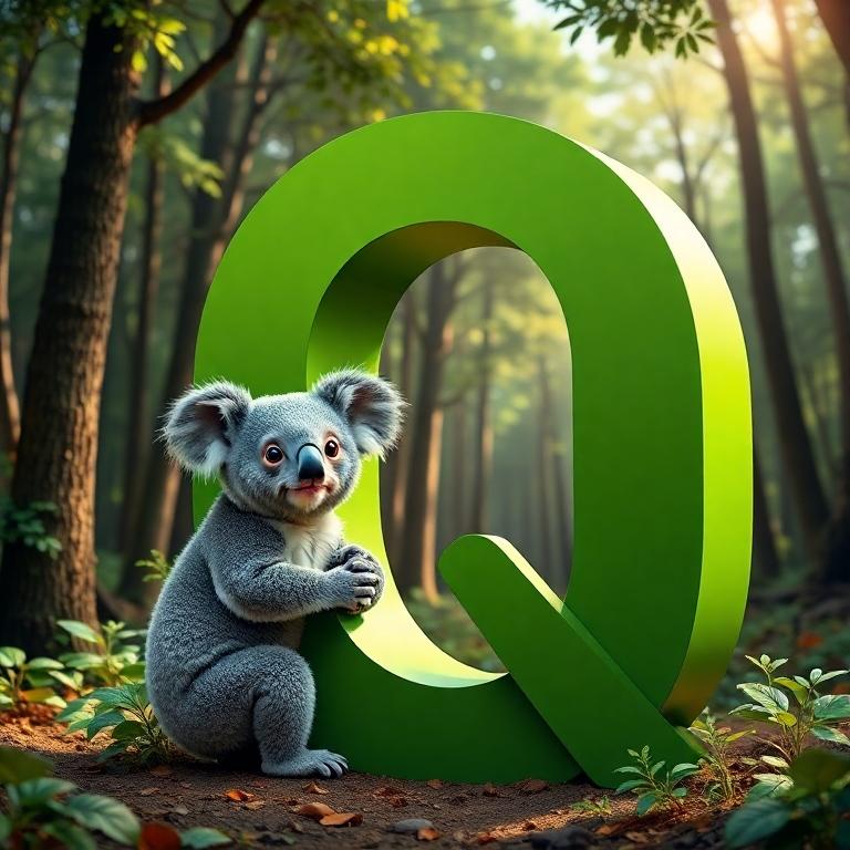 Koala bear — letter Q