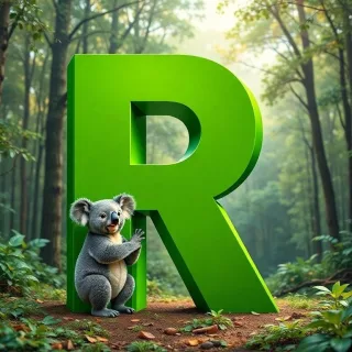 Koala bear — letter R