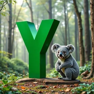 Koala bear — letter Y