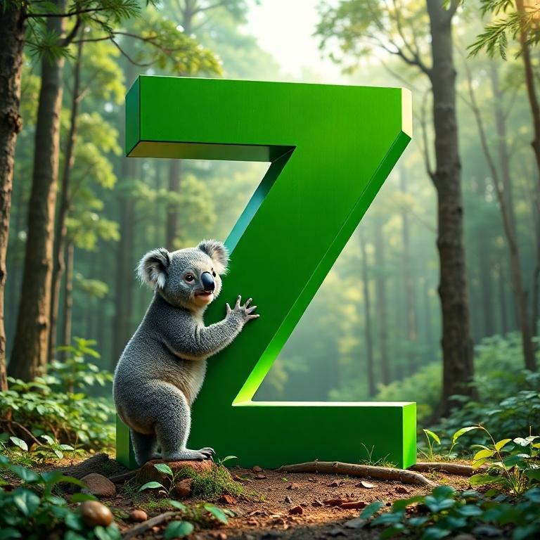 Koala bear — letter Z