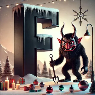 Krampus — letter F (variant 2)